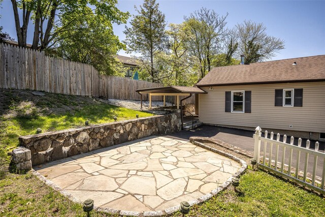 view of patio / terrace featuring fence private yard