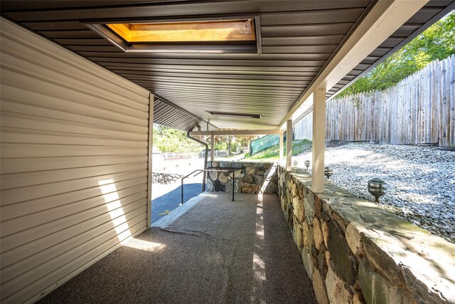 view of patio with a fenced backyard