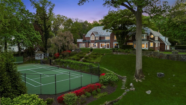 view of tennis court