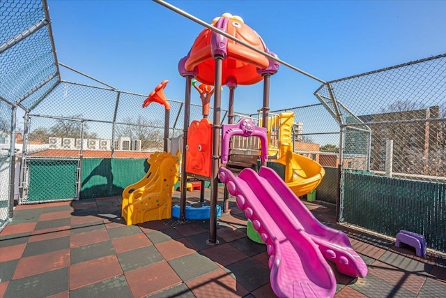 community playground with fence