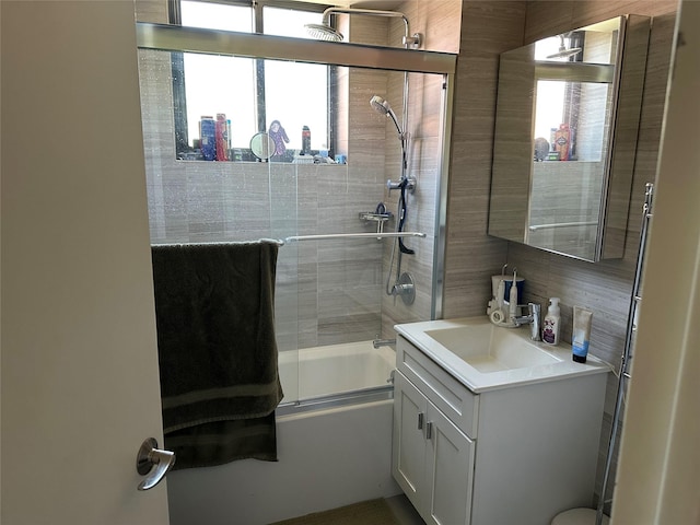 87-22 51st Ave Unit 4E, Elmhurst, NY 11373 - bathroom featuring enclosed tub / shower combo and vanity