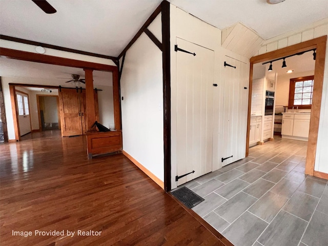 53 Jameson Hill Rd, Clinton Corners, NY 12514 - empty room featuring ceiling fan and dark wood finished floors