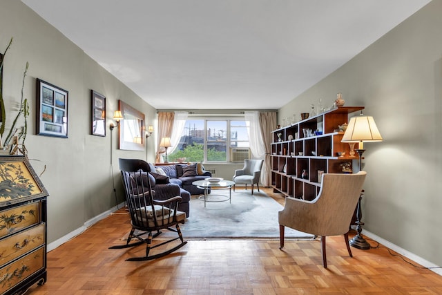 2601 Henry Hudson Pkwy Unit 5E, Bronx, NY 10463 - sitting room with baseboards and cooling unit