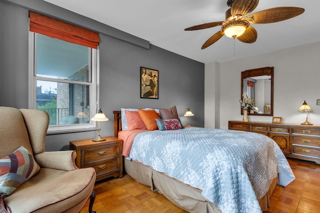 2601 Henry Hudson Pkwy Unit 5E, Bronx, NY 10463 - bedroom with ceiling fan