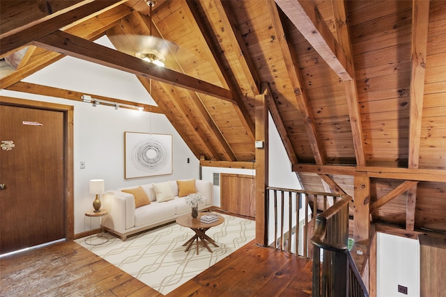 38 Waccabuc Rd, Goldens Bridge, NY 10526 - living room featuring wooden ceiling and hardwood / wood-style flooring
