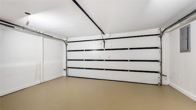 garage featuring electric panel