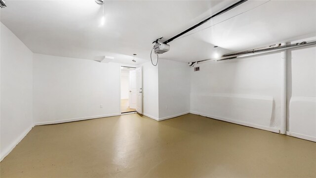 basement with baseboards