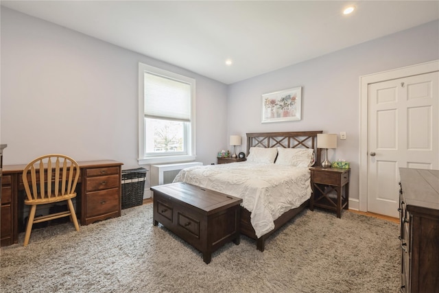 bedroom featuring recessed lighting