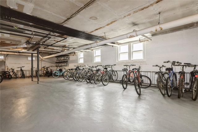 garage with bike storage