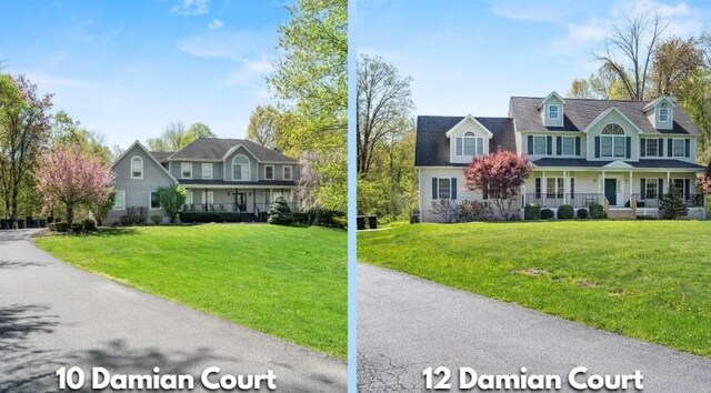 10-12 Damian Ct, Chester, NY 10918 - view of front of property with a porch and a front yard