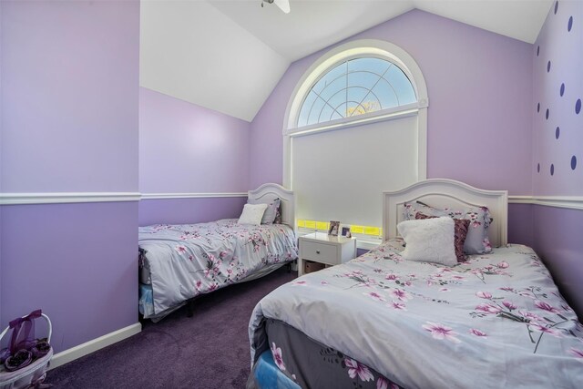 10-12 Damian Ct, Chester, NY 10918 - bedroom with vaulted ceiling, carpet flooring, and baseboards