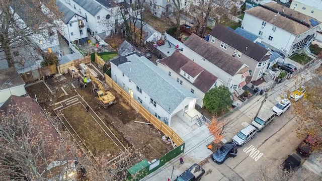 drone / aerial view with a residential view