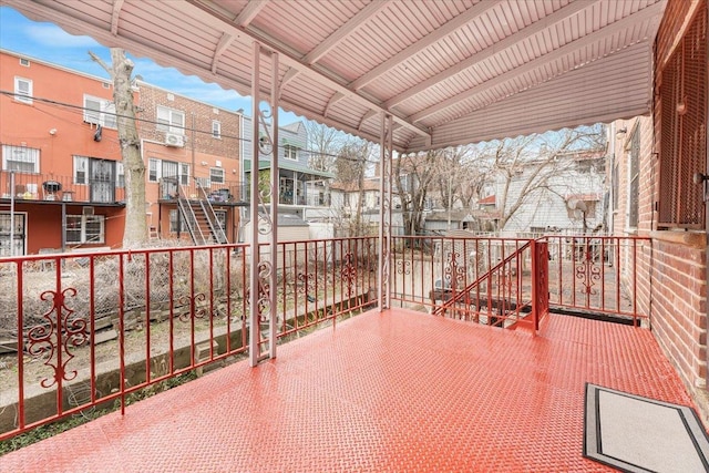 3135 Gunther Ave, Bronx, NY 10469 - view of patio featuring a residential view and a balcony