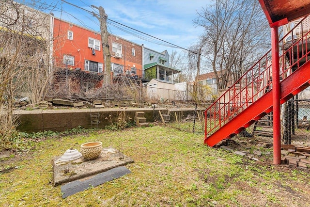 3135 Gunther Ave, Bronx, NY 10469 - view of yard featuring fence and stairs