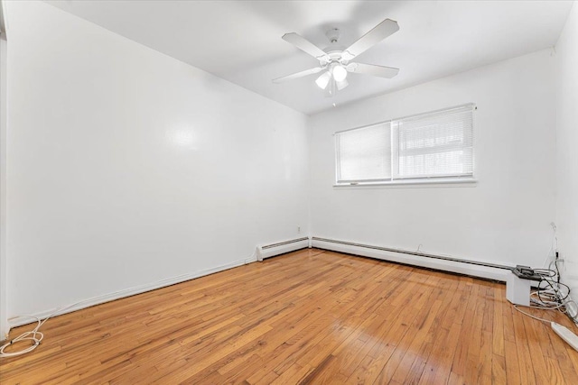 3135 Gunther Ave, Bronx, NY 10469 - empty room featuring light wood-style floors and ceiling fan