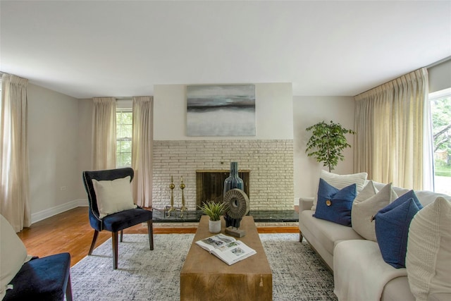 711 Homestead Ave, Maybrook, NY 12543 - living area featuring a wealth of natural light, wood finished floors, and baseboards