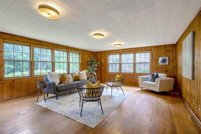 711 Homestead Ave, Maybrook, NY 12543 - living area with wooden walls and wood finished floors