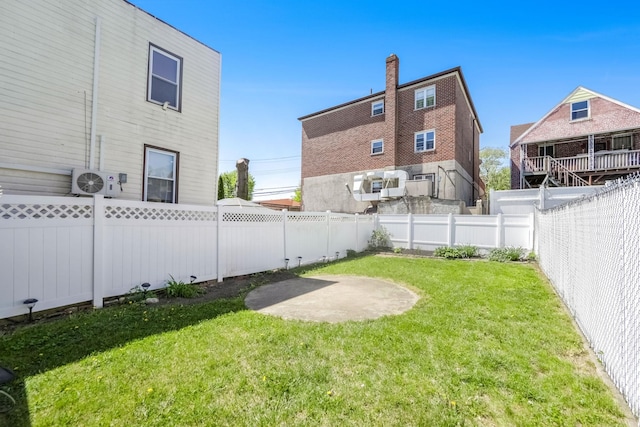3399 Ely Ave, Bronx, NY 10469 - view of yard featuring ac unit and a fenced backyard