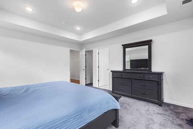 214 Phillips St, Middletown, NY 10940 - bedroom with a raised ceiling, carpet, recessed lighting, baseboards, and visible vents