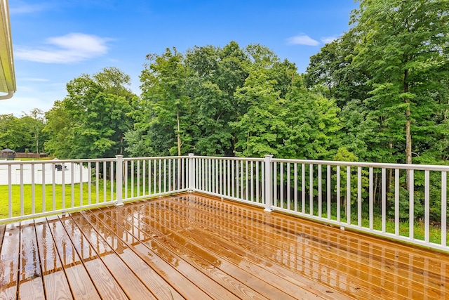 214 Phillips St, Middletown, NY 10940 - wooden deck featuring a lawn