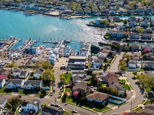 2035 Sans Ave, Merrick, NY 11566 - bird's eye view featuring a water view and a residential view