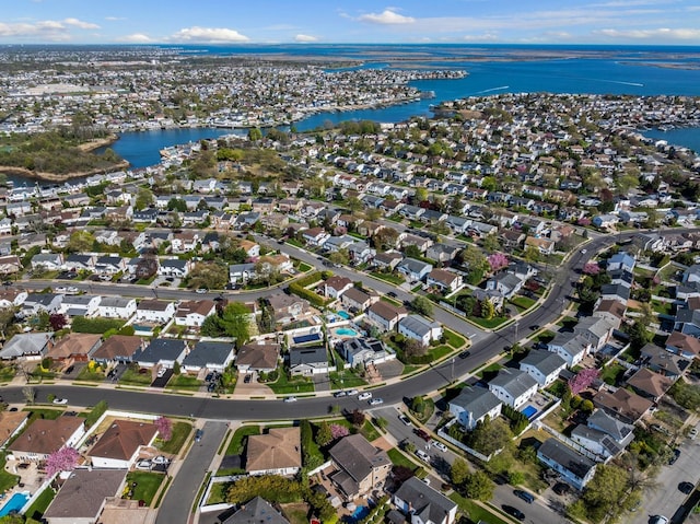 2035 Sans Ave, Merrick, NY 11566 - birds eye view of property with a residential view and a water view