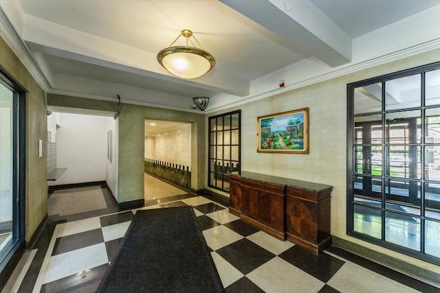 142-20 26th Ave Unit 5H, Flushing, NY 11354 - hallway featuring tile patterned floors and baseboards