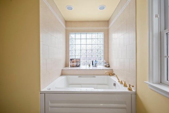 19 Donald St, East Williston, NY 11596 - full bathroom featuring a garden tub