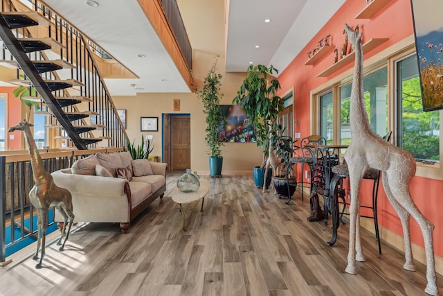 516 Asharoken Ave, Northport, NY 11768 - community lobby with stairs and recessed lighting