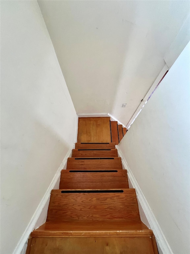 view of stairway