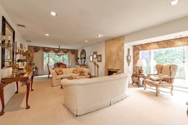 1603 Cynthia Ct, Hewlett, NY 11557 - living area with light colored carpet and recessed lighting