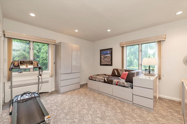 1603 Cynthia Ct, Hewlett, NY 11557 - living area with recessed lighting, light colored carpet, and baseboards