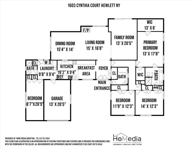 1603 Cynthia Ct, Hewlett, NY 11557 - property floor plan