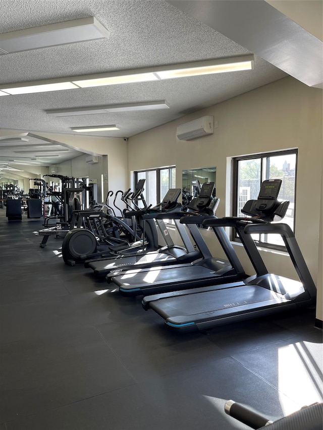 25-40 Shore Blvd Unit 6M, Astoria, NY 11102 - exercise room with a wall mounted air conditioner