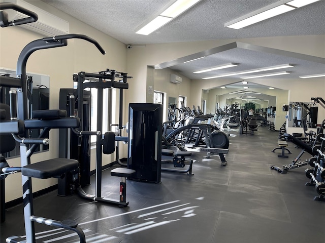 25-40 Shore Blvd Unit 6M, Astoria, NY 11102 - exercise room with a textured ceiling