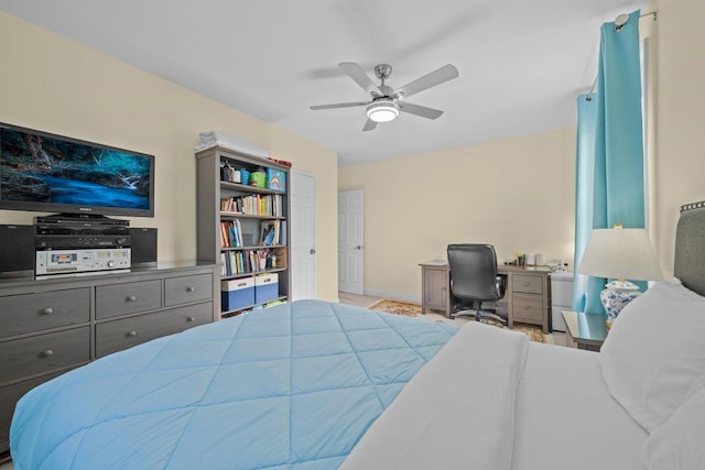 19 Abeel St Unit 6E, Yonkers, NY 10705 - bedroom with baseboards and ceiling fan