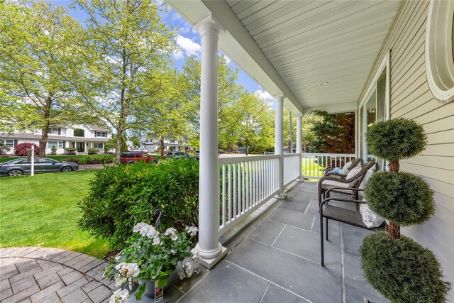 view of patio with covered porch