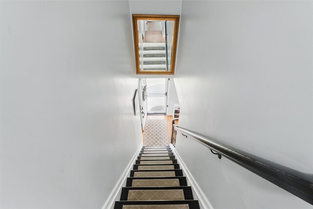50 Darerka St, Amityville, NY 11701 - stairway with baseboards