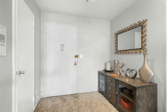 view of carpeted entryway