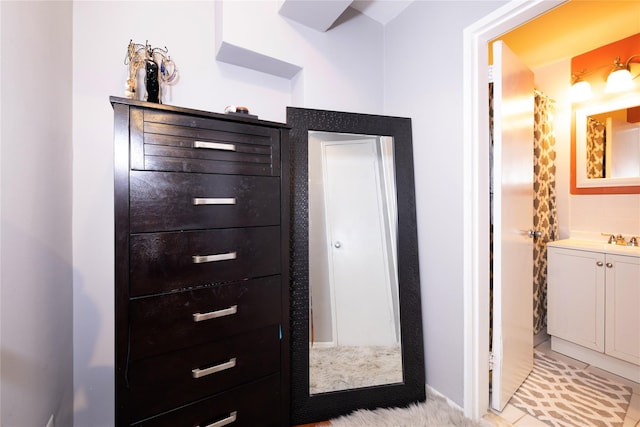 interior space featuring a sink