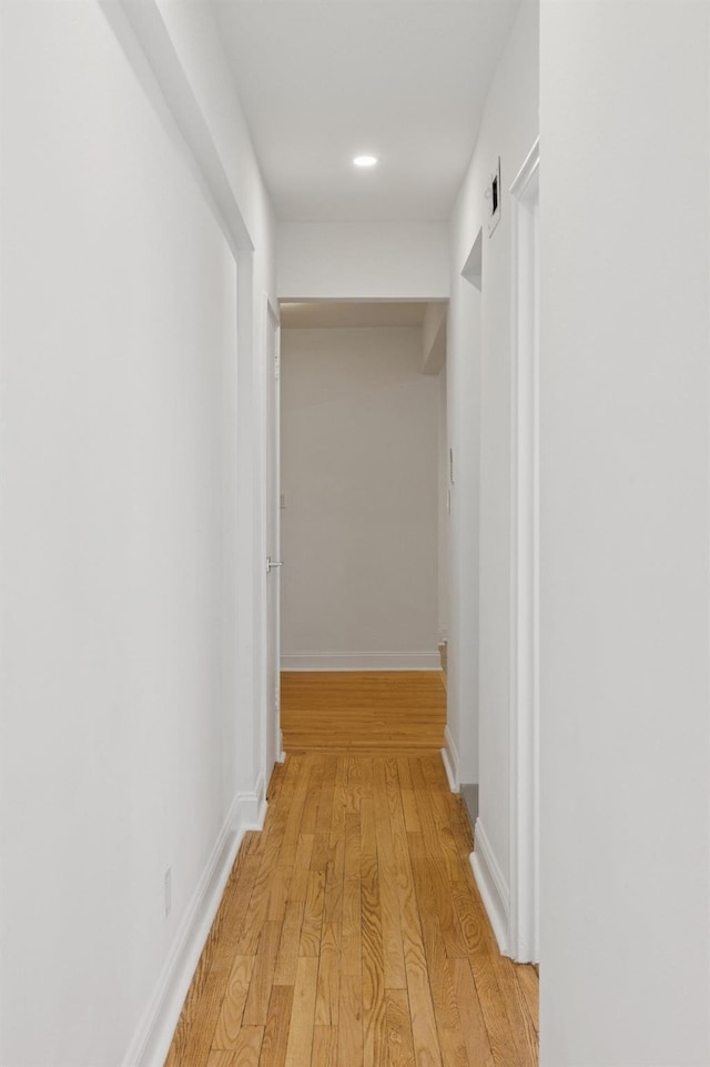 90 Park Ter E Unit 3G, New York Manhattan, NY 10034 - hallway featuring baseboards and light wood-style flooring