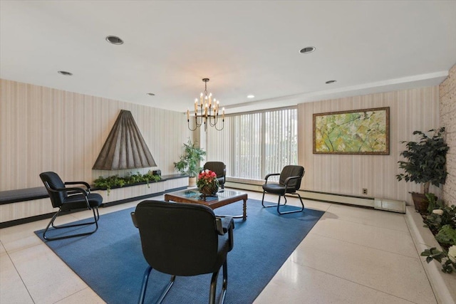 377 Westchester Ave Unit 6C, Port Chester, NY 10573 - common area featuring wallpapered walls and recessed lighting