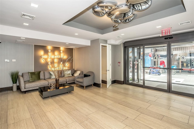 building lobby with visible vents