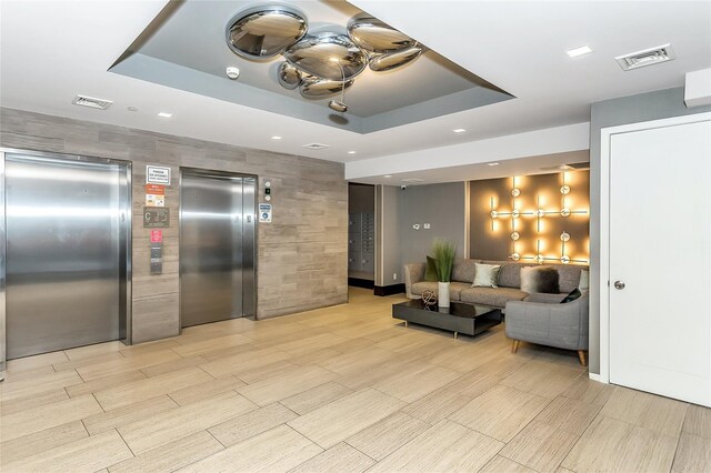 community lobby with visible vents