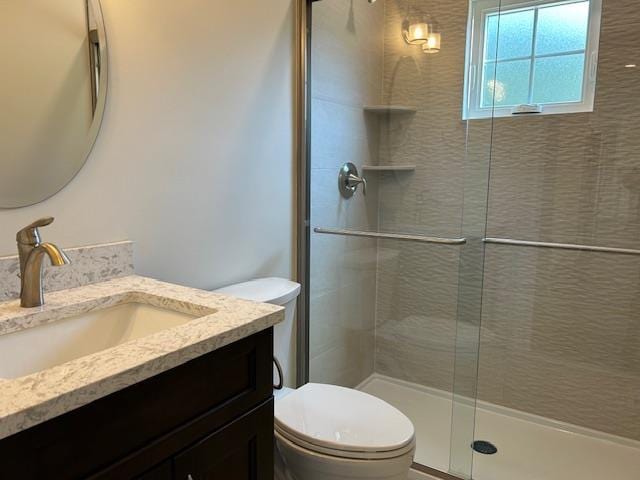 267 N Elm St, Massapequa, NY 11758 - full bathroom with toilet, vanity, and a shower stall