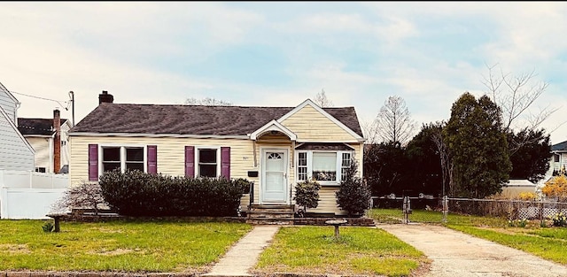 view of front of property featuring a chimney