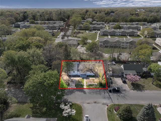birds eye view of property featuring a residential view