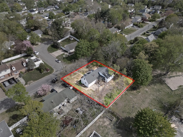 drone / aerial view with a residential view