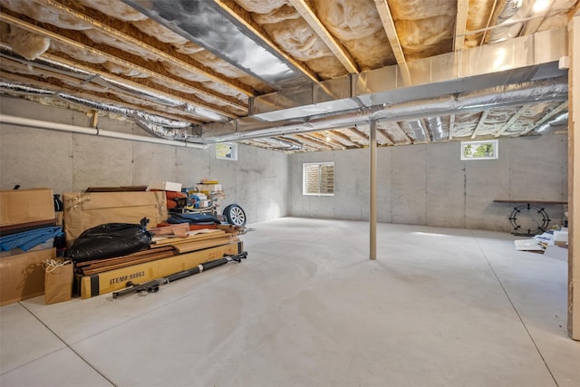 view of basement