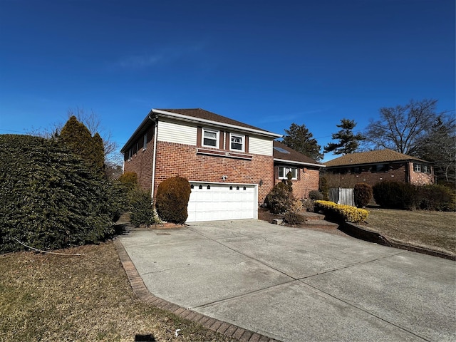 827 Eastfield Rd, Westbury, NY 11590 - exterior space with brick siding, driveway, and a garage